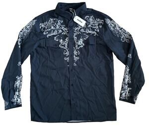 Ouku Men's Size M Long Sleeve Button Up Shirt Brand New